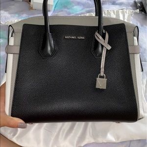 Brand new grey and white michael kors bag